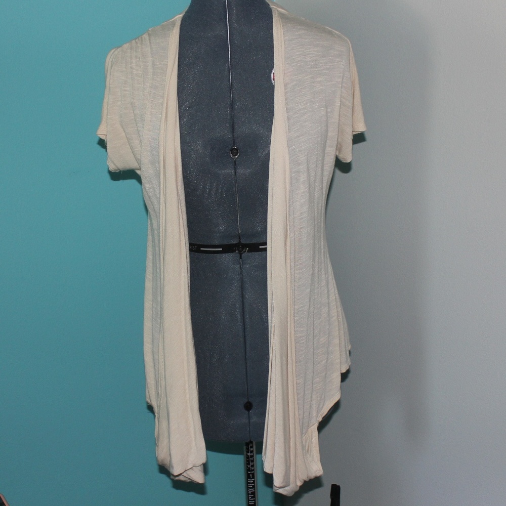 Cream Lace Back Cardigan Medium